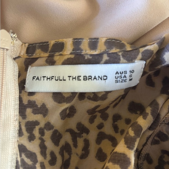 Faithfull the Brand Marie Louise Mila Leopard Animal Print Midi Dress 6 - Picture 8 of 9